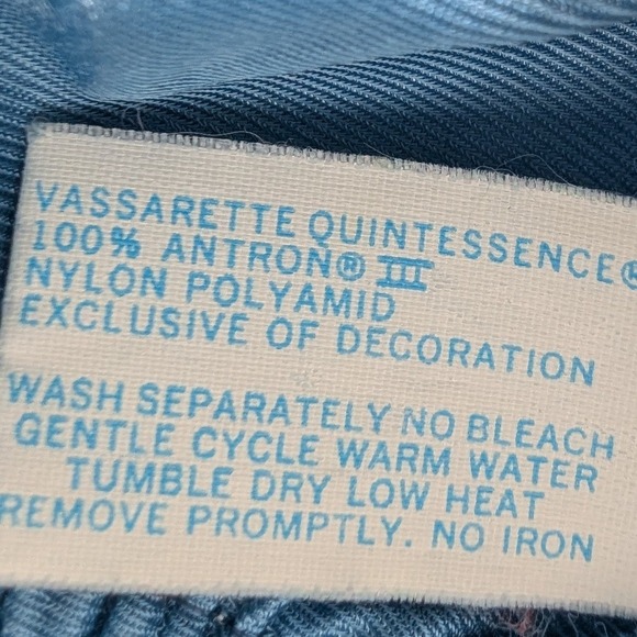 VTG 1970's Vassarette Size 13 Blue Nylon Nightgown Slip Dress Maxi Lingerie - Picture 6 of 9